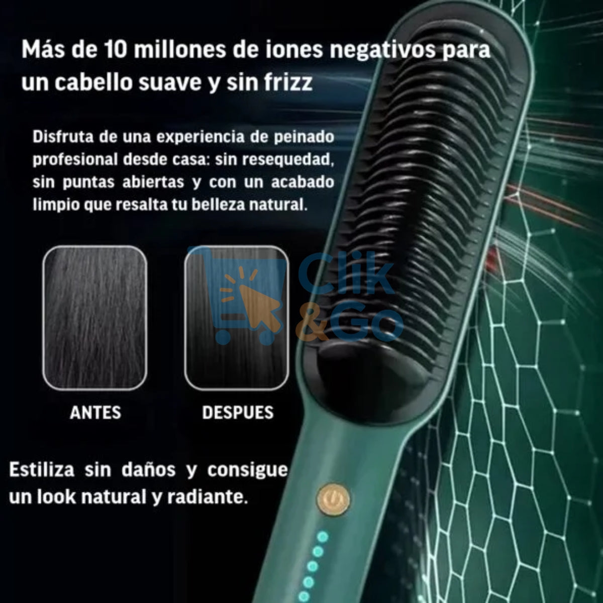 Cepillo Alisador iónico 2 En 1