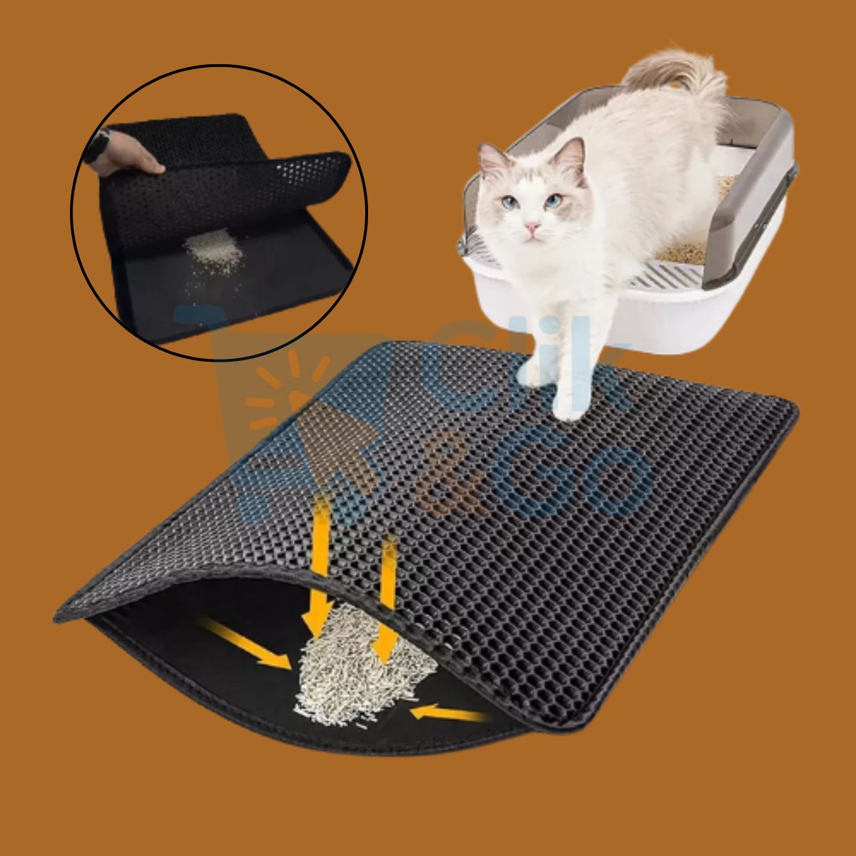Tapete Para Arena De Gatos
